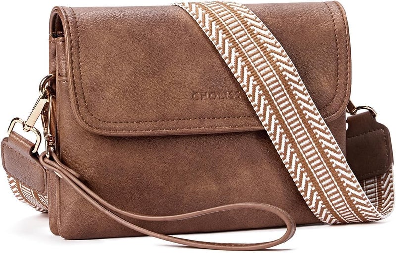 CHOLISS Small Crossbody Bags for Women, Vegan Leather Cell Phone Purse, Mini Travel Purse with Adjustable Strap Womens Gifts - Image 1